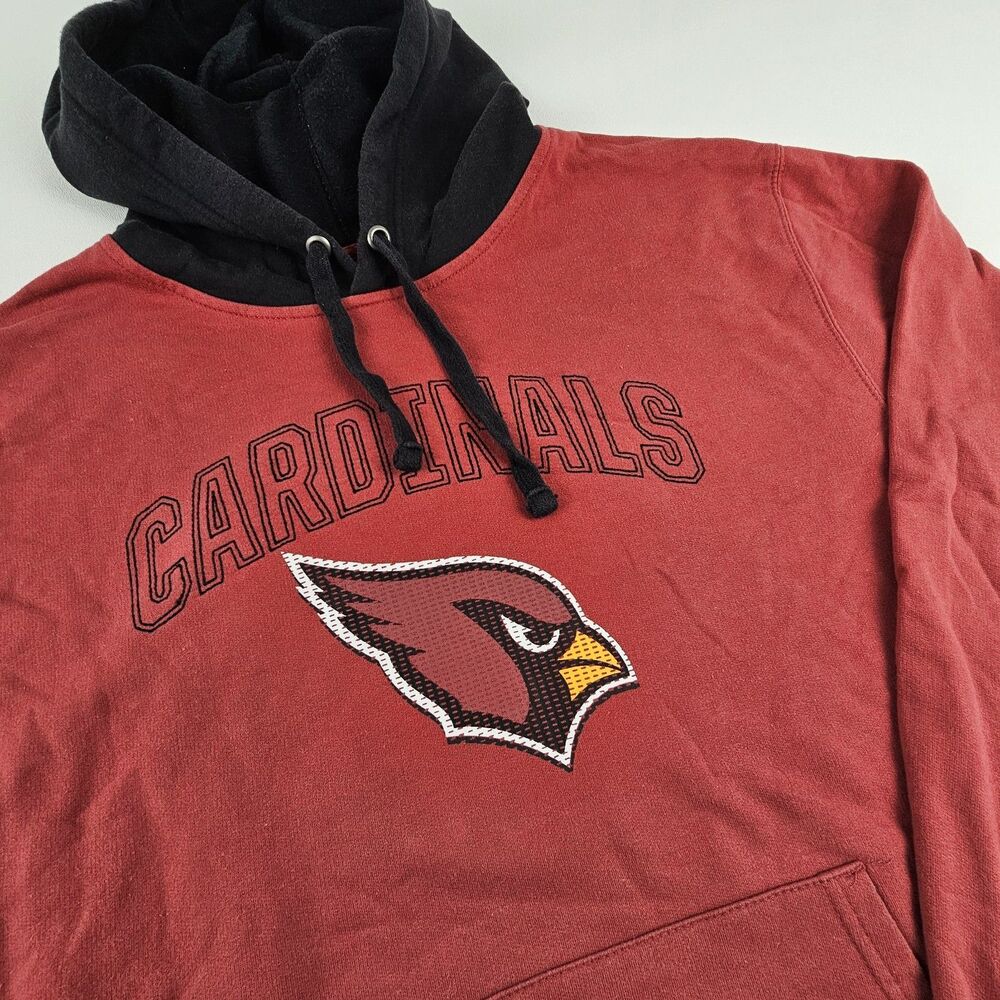Arizona Cardinals Hoodie Mens L NFL Team Apparel Red Black Logo Sweatshirt